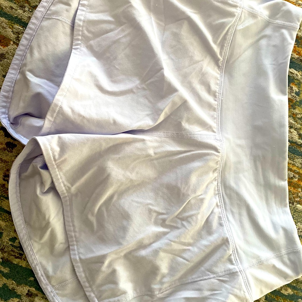 Lavender lululemon 5” running shorts